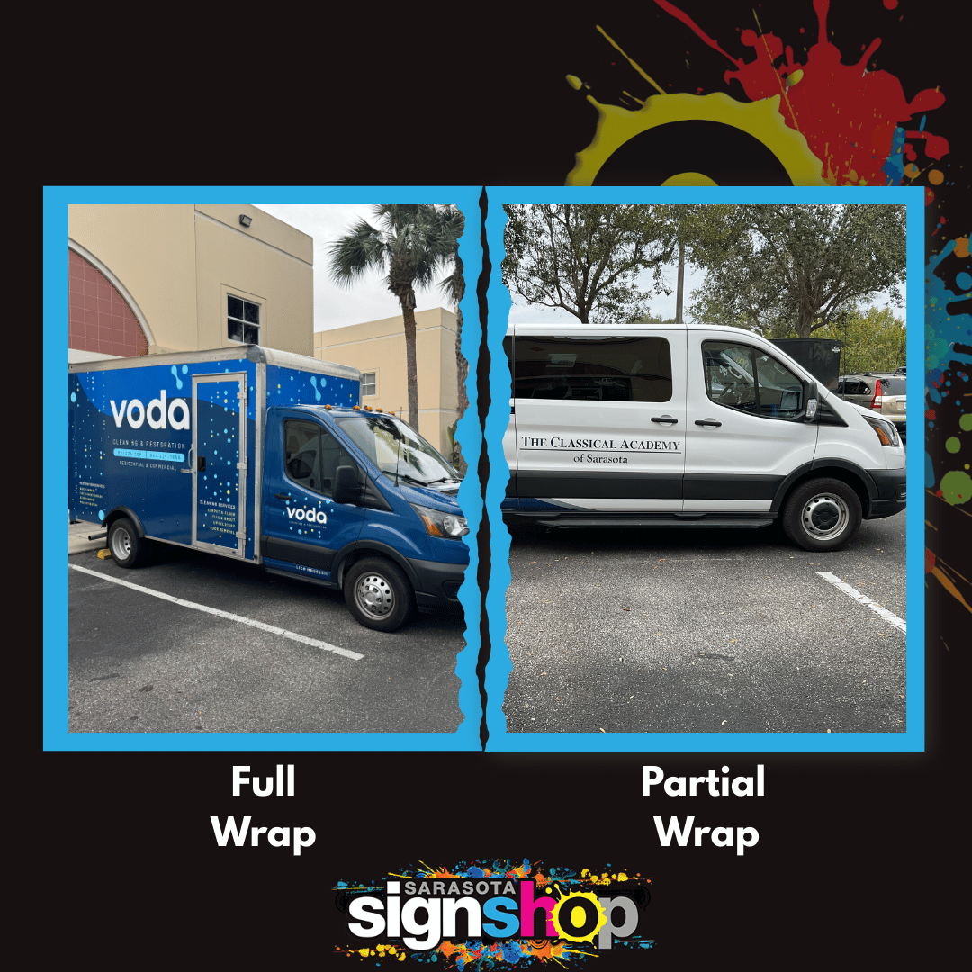 Full Vehicle Wrap in Sarasota vs Partial