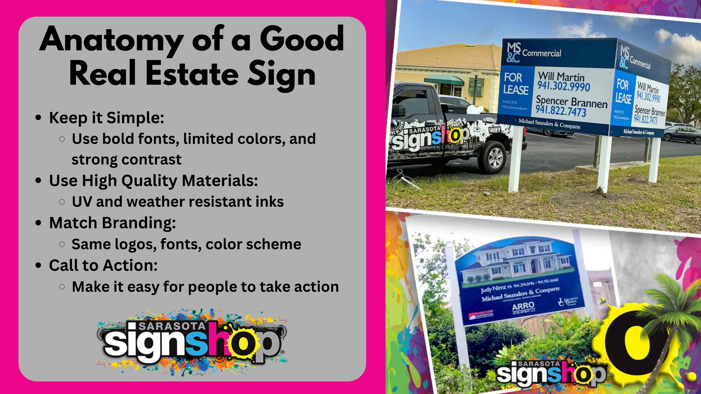Anatomy of a good real estate sign