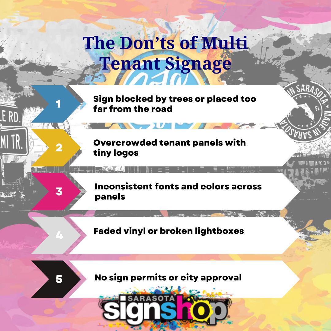 The don'ts of multi tenant signage