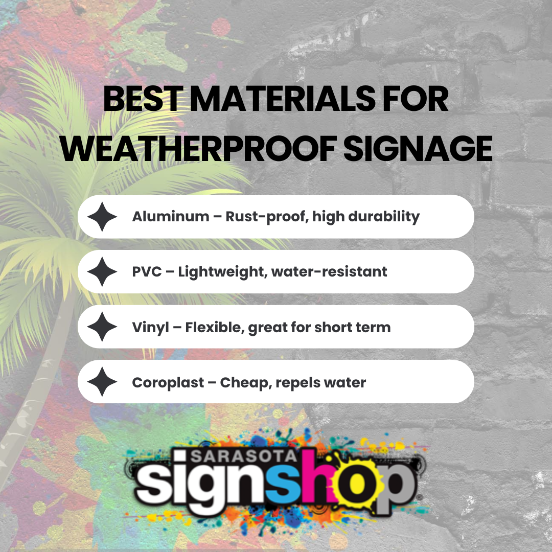 Best Materials for Weatherproof Signage