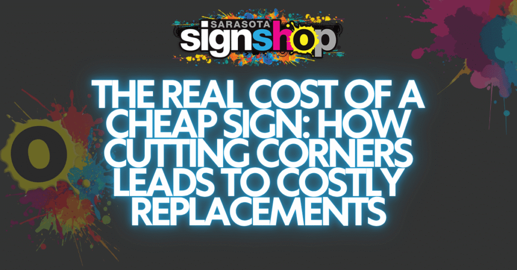 Real Cost of a Cheap Sign