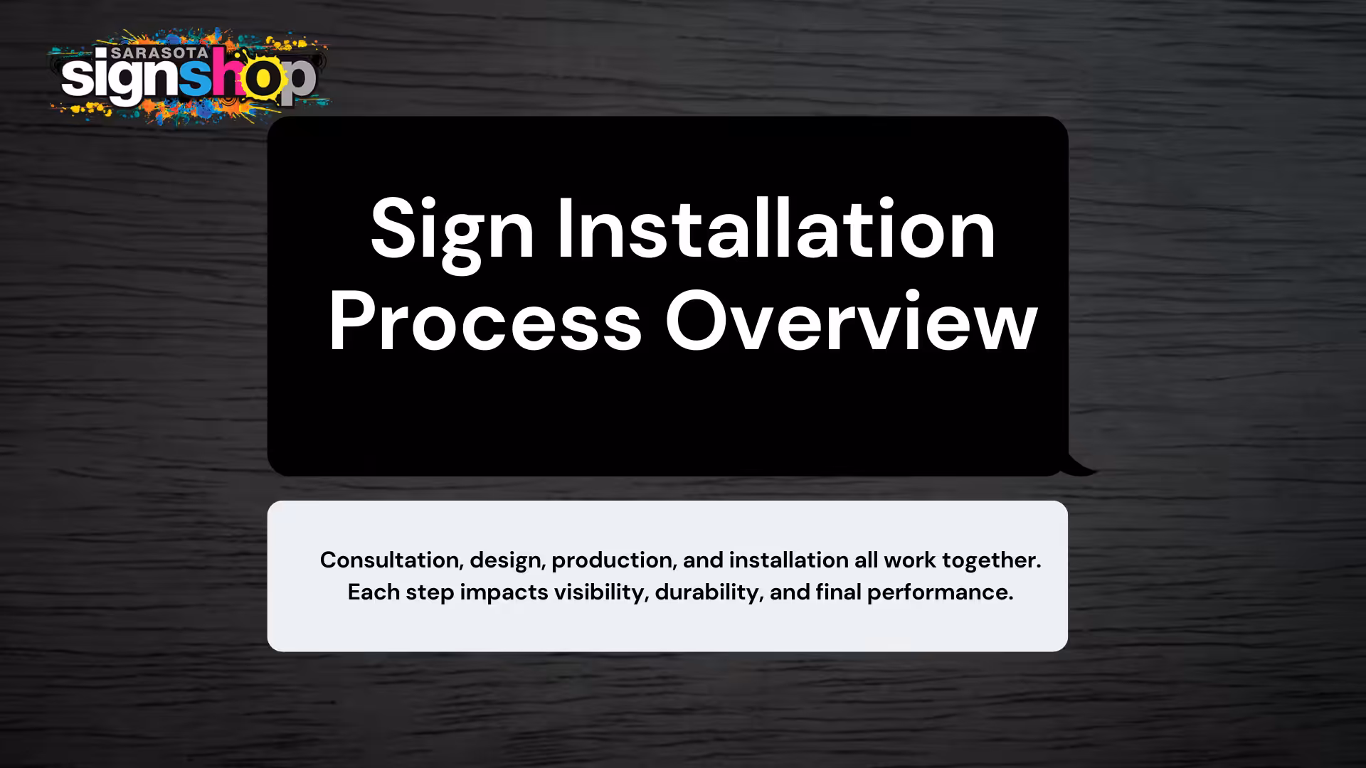 business sign installation Sarasota