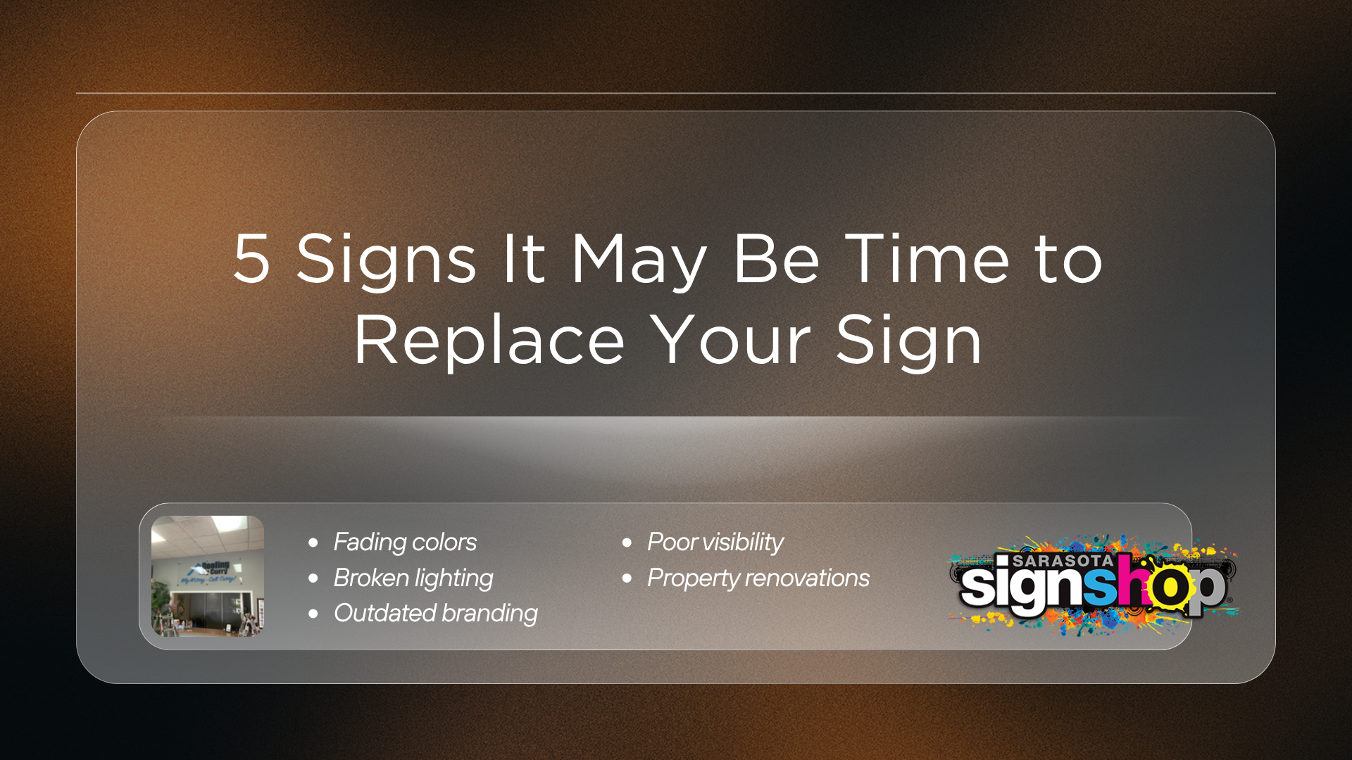 Replace Exterior Signage