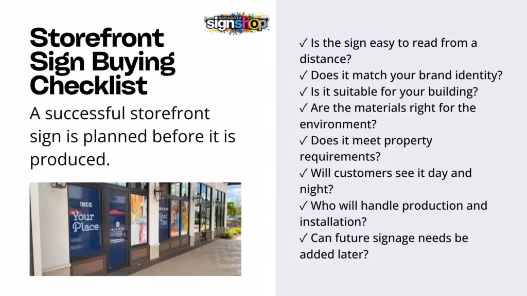 storefront signs Sarasota